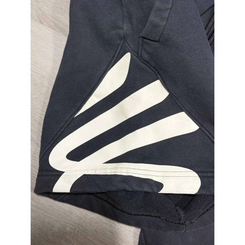 Under Armour Curry Sweat Shorts Men's Medium Black Fleece 6.5